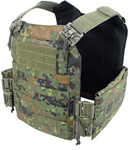 Zentauron Plattenträger Vulcan III Pro Plate Carrier Hülle mit Molle-System für Taktische Ausrüstung, ROC Schnellabwurf, Hart- & Weichballistik, Cordura, Schnellverschlusssystem, Made in Germany