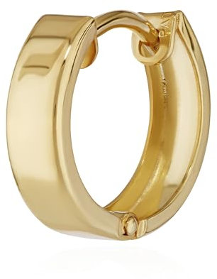 NKlaus Einzel Klappcreole - Ohrring Gold 12,4 x 3,2mm - Gelbgold 333 Creolen - Schmuck Damen Herren und Kinder - 8 Karat - Rund glänzend Quadratisch 4746
