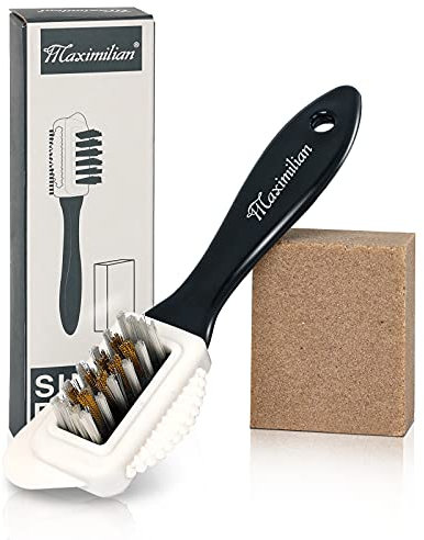 MAXIMILIAN Professional Suede Shoe Cleaner Kit. Suede Brush & Suede Eraser for Shoes & Boots. New Suede & Nubuck Dry Cleaning Essential Kit for Napped Leather Coats, Jackets