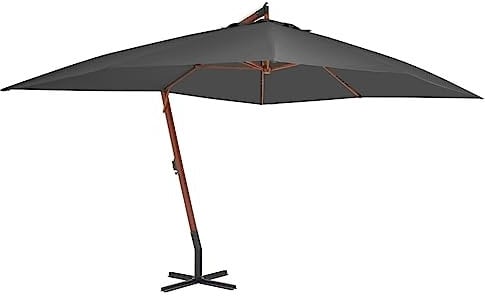 vidaXL Ampelshirm 400x300cm Anthrazit Sonnenschirm Kurbelschirm Gartenschirm