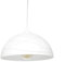 Licht-Erlebnisse Hängelampe Glas Metall Weiß Küche Esstisch Ø30 cm rund E27 blendarm Retro Schirm Pendelleuchte Esszimmer ADANIA