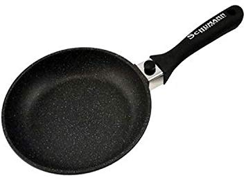 Schumann Professionnel - Poêle Moove Revêtement en Pierre - Compatible Tous feux dont Induction - Fonte d'Aluminium - Manche Amovible en Silicone - Couvercle Non-Inclus - 28cm