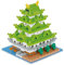nanoblock - Weltberühmte Gebäude - Schloss Nagoya, Sight to See Serie, Bauset