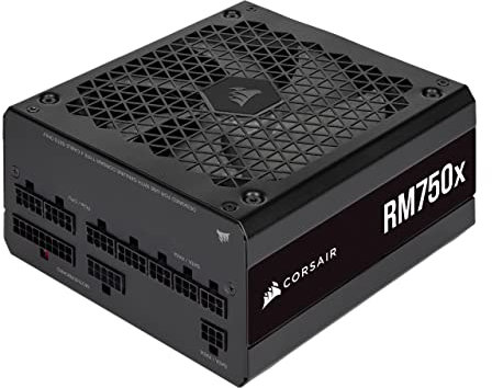 Corsair RM750x 80 PLUS Gold Fuente de Alimentación 750 Vatios ATX Totalmente Modular (Ventilador con Levitación Magnética de 135 mm, Condensadores Japoneses, Amplia Compatibilidad) EU, Negro