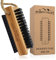 Wooden Cleaning Finger Nail Brush with Nylon Charcoal Bristles & Hanging Rope - Double-Sided Fingernail Brush for Scrubbing Fingernails and Toes (Beechwood)