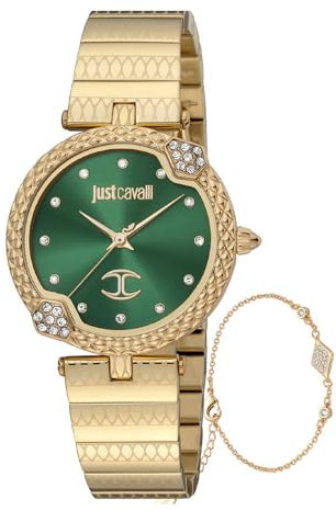 Just Cavalli Set Uhr JC1L197M0075 - Damen beschichteter Edelstahl Quarz Analog