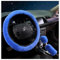 Egurs Lenkradbezug Plüsch 3er-Set Winter Warm Lenkradabdeckung Universal Plüsch Lenkradhülle Auto Bequem Handbremse Schaltabdeckung Und Lenkradschoner Blau