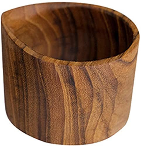 TSTSM Salsa De Salsa, Clásica Mini Jarra De Crema De Leche para Café para Servir Miel/Crema/Leche Condensada/Platillo De Ensalada, Salseras De Madera Y Soporte para Platillo-5 * 3.5cm