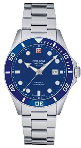 Swiss Alpine Military Herren Uhr Analog Automatik 7095.2135SAM Edelstahl