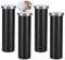 Lot de 4 Pattes de Armoires aluminium Pas de poinçonnage pieds de table basse en verre réglables Meubles Jambes Pieds de support Métal de salle de bain meuble TV,Table (10cm,ponçage noir)