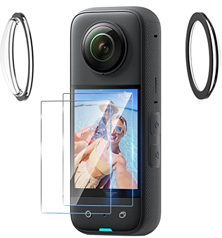 HUAYUWA Kamera-Schutzfolie mit selbstklebendem Objektivschutz, kompatibel für Insta360 X3 360-Grad-Action-Kamera