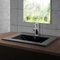 ML-Design Lavabo en Céramique Noir Mat 61,5x17,5x47 cm, Rectangle, Vasque à Encastrer Moderne, Lavabo de Comptoir Élégant, Lavabo avec Trou pour Robinet,Trop-Plein et Trou d'Écoulement, Salle de Bain
