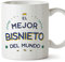 MUGFFINS Tazas para BISNIETO - En Español - El Mejor del Mundo - 11 oz / 330 ml - Regalo original y divertido