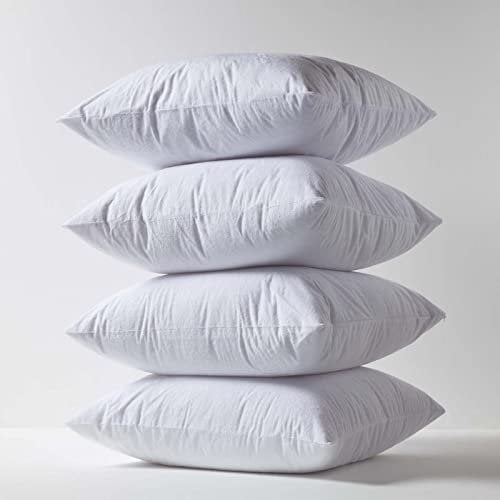 HOMESCAPES Protège-Oreiller imperméable 60x60 cm, sous taie d’Oreiller, Lot de 4 alèses