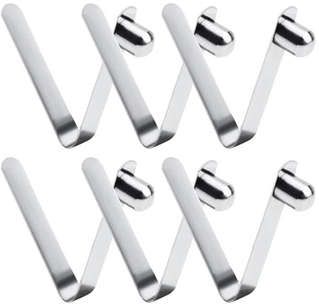 Kayak Paddle Spring Snap Clips, Clip a Molla per Kayak, 6 mm Morsetti a Molla per Kayak, Clip a Scatto per Palo da Tenda, Lega d'Acciaio Asta Tenda Pulsante Clip a Molla per Campeggio Paddle, 6 Pezzi