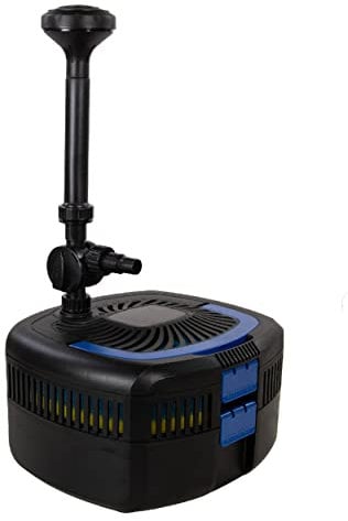 AquaForte GFU-6011 Bomba de Fuente + 11W UV-C, Potencia 57W, Max, Altura 2,5 metros, Caudal máx, Caudal 2,5 m3 por hora, Max, Tamaño del estanque 5 m3, Conexión 13/19/25 mm, Agua clara