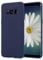 SHAANS Case For Samsung Galaxy S8 TPU Silicone Rubber Phone Case Soft Matt Finish (Navy Blue)