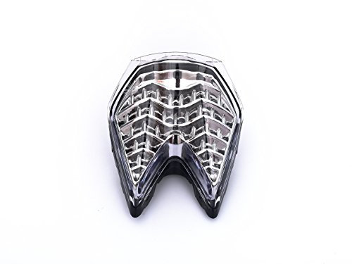 TOPZONE Kompatibel mit KTM 990 Super Duke R, 690 Supermoto, 690 Duke, LED-Rücklicht, integrierte Blinker-Funktion (klare Linse)