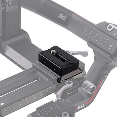 FocusFoto Upgraded Thickened Upper Quick Release Baseplate QR Plate for DJI Ronin RS2 RSC2 RS3 Pro Gimbal Stabilizer Arca-Swiss Standard Camera Tripod Ballhead (Thickened Version)