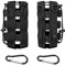 2pcs Military Water Bottle Bag With 2 Carabiners, Backpack Water Bottle Holder, Tactical Water Bottle Holder, Nylon Water Bottle Holder For Hiking, Cycling, Mountaineering (Black)