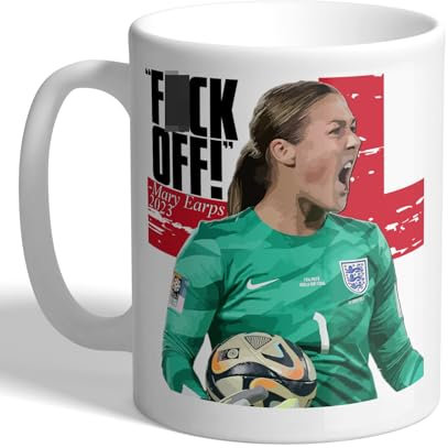 I Love Mugs - Mary Earps - F*ck Off! - England Lioness Goalkeeper - Football Mug, Ceramic, 11fl.oz.