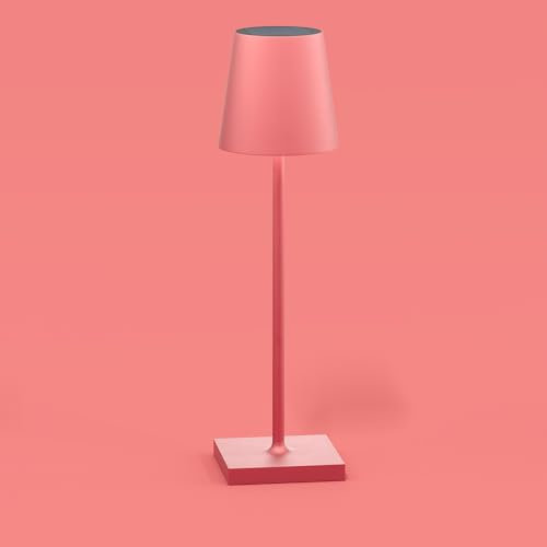 SolarCentre® Jour - Lampada da tavolo per interni ed esterni, ricaricabile tramite USB, ad energia solare, colore: rosa antico
