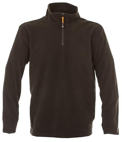 CHEMAGLIETTE! Felpa Pile Mezza Zip Uomo - Felpe da Lavoro Collo Alto Micropile Poliestere, Maglia Tuta Felpata Invernale Maglie Senza Cappuccio Tinta Unita, Modello Mal