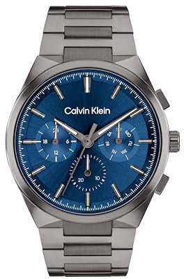 Calvin Klein Distinguish Herren Uhr analog Quarzwerk mit Edelstahl Armband 25200443