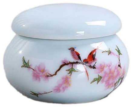 Wambere 1 Stück Teedose Keramik Vorratsglas Vintage Keramik Kosmetikdose Mit Deckel Lose Teedose Porzellan Gewürzbehälter Küchenbehälter Behälter Teebox für Kaffee Tee Kandis Gewürze Küche,Blau