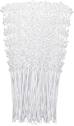 Janasiba 100 StüCk Schnur Perle Stick Perlen Girlande Perlen Kranz Hochzeit Braut Strauß für Hochzeit Tisch Dekoration