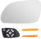 Spiegelglas Ersatz für VW Polo 9N 2005-2009 UND Skoda Oktavia (1Z3 / 1Z5) 2004-2008 beheizbar Ersatzspiegelglas Fahrerseite Außenspiegel Asphärisch mit 2 Montage-Hebelplatte(Links)