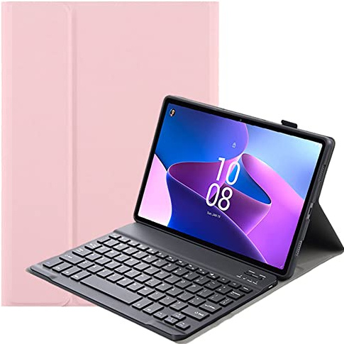 FKQLH Custodia Tastiera per Redmi Pad SE 8,7'', QWERTY Layout Tastiera Bluetooth Magnetica Staccabile con Slim Cover per Xiaomi Redmi Pad SE 8,7 Pollici, Rosa