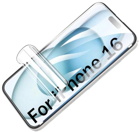 Renwox 2 Película Hidrogel de alta Sensibilidad para iPhone 16 Pro 6.3inch Protector de Pantalla Transparente Flexible a Prueba de Explosiones Desbloquear la Película Hidráulica