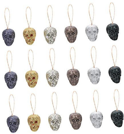 OSOLADY 30St -Anhänger Halloween Halloween schädel Schäumt Schädelköpfe Halloween-Anhänger- Nudelholz Halloween-Hängedekoration Glitzerschäume Skelettköpfe Schaum