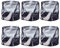 LOITTAINUE Gläser Set 6 Teilig 200ml - Unregelmäßiges Kristall Whiskeygläser - Trinkgläser Eiskaffeegläser Cocktailgläser Longdrinkgläser Wasser Tee Kaffee Saft - Spülmaschinenfest (Grau)