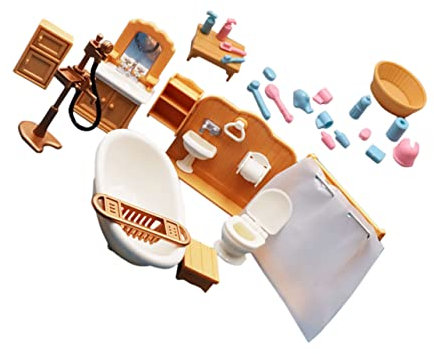 Abaodam Miniatur-Badezimmer-Ornamente Mini- Badezimmer-waschbecken-Set Detaillierte Simulation Miniatur-möbel