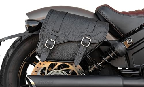 Ledertasche kompatibel mit den Motorrad Modellen Indian Scout Bobber 2018–2024, Scout Rogue, Scout Twenty, Scout Bobber Sixty, hergestellt in Italien von Endscuoio (Leder Rugato, Rechte)