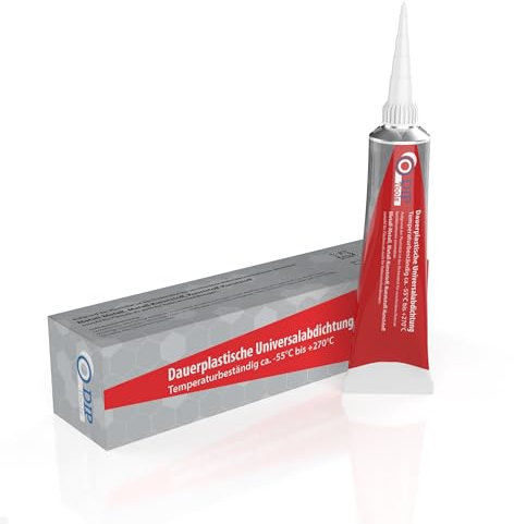 DIP Tools Guarnizione universale 200 g, sigillante in plastica durevole e senza silicone, resistente al calore da -55 °C a +300 °C, sigillante per metallo, plastica, olio, acqua, gas, auto, motori