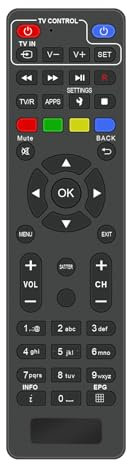 Telecomando di Ricambio Adatto Per DIGIQUEST COMBO 4K Q90,4K Q80 tivùsat decoder | HEVC Main 10 HbbTV Saatellite Receiver