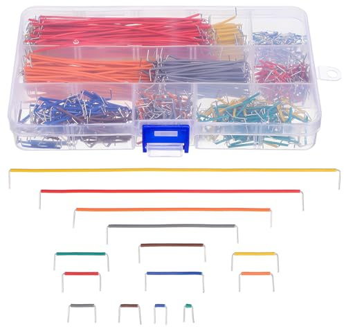 ANDRESLAD 840 Pcs Jumper Wire Kit with Aluminum Conductors Assorted Lengths and Colors Flexible Breadboard Wires for DIY Electronics Projects with Storage Box for Computers and Instruments