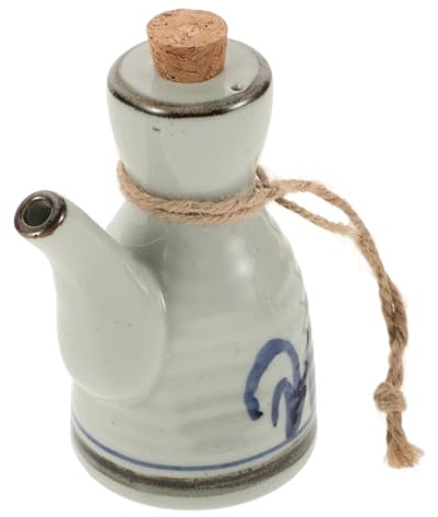 Ceramic Sauce Dispenser Bottle and Olive Oil Dispenser for Kitchen and Restaurant Use Sealed Lid