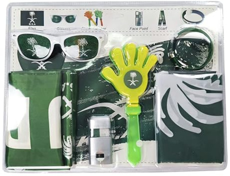 Generisch Deutschland Fan Set mit Fahne, Brille & Klatschhand, WM 2026 Fanartikel für Public Viewing & Stadion, Fußball Party Zubehör für Erwachsene & Kinder
