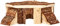 TRIXIE Eckhaus Thordis für Kleintiere - 2 Rampen - Liegefläche auf dem Dach - z.B. für Mäuse, Hamster - 21 x 7 x 19 cm - Rindenholz - 6175