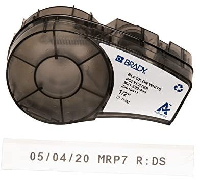 Brady (M21-500-488) Polyesterband für BMP21-PLUS; BMP21-LAB; BMP21 12.70 mm x 6.40 m Schwarz auf Weiß