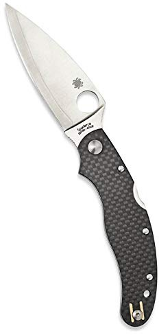Spyderco, Taschenmesser, Caly 35 Lockback, Klinge: 8.6 cm, Klappmesser, Taschenclip, Schwarz