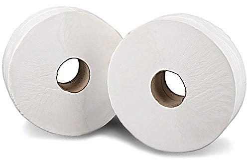 Whitebox AMZEJT1 Rouleau de Papier Toilette Mini Jumbo 2 plis 150m Lot de 12 Blanc