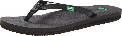 Sanuk Damen Yoga Joy Flip-Flop, Schwarz, 39 EU