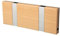 Knax Garderobe Waagerecht Buche (Geölt) 2 Haken, Grau