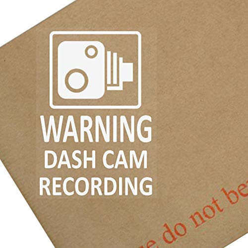 Platinum Place 4 x WARNING DASH CAM Recording 60x87mm WINDOW Stickers Vehicle Camera Security Warning Dash Cam Signs CCTV Car Van Truck Taxi Mini Cab Bus Coach White on Clear