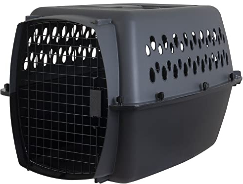 Petmate Pet Porter Hundehütte, 66 cm, Dunkelgrau und Schwarz, für Haustiere 9-11 kg
